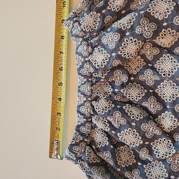 Peek Denim Jean Embordiered Skirt Large 8 - Picture 8 of 8